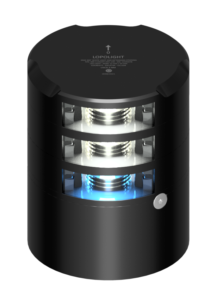 3nm 360° White, Dbl + 60° Panama steering via RPM 3nm 360° White, Dbl + 60° Panama steering via RPM